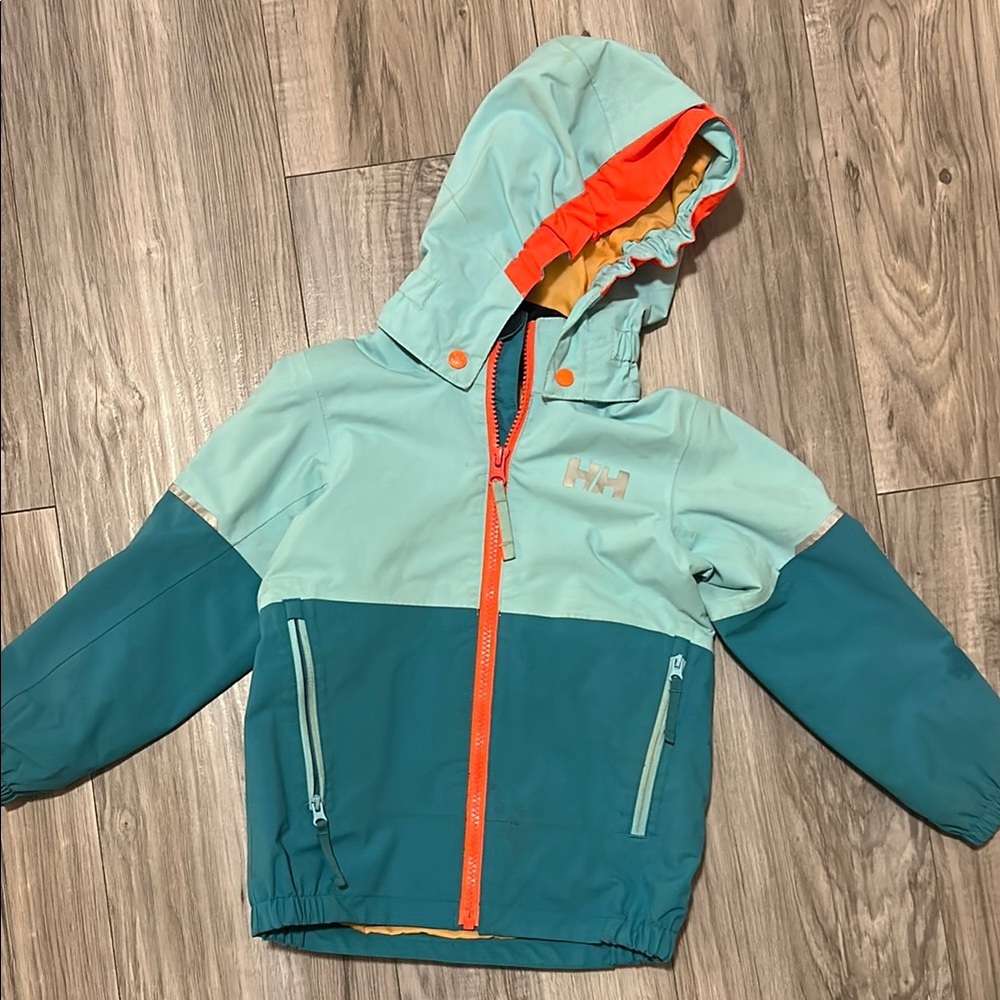 Helly Hansen Aqua and Coral Kids' Jacket